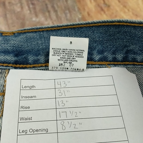 Levis 505 Vintage 90's Made in USA Denim Jeans 35" Waist 31" Inseam - Picture 8 of 8